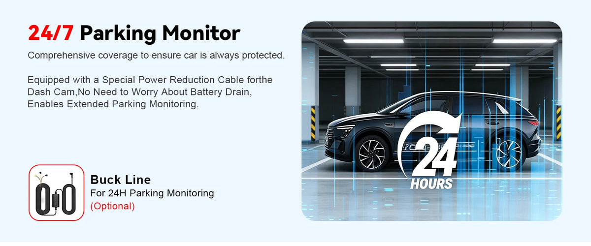 Dash Cam for Cars – 3 or 4 Camera System with WiFi, 1080P Night Vision & Parking Monitor